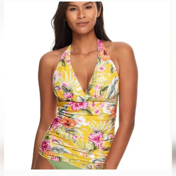 Bleu rod beattie swim suite top floral size 14 - Picture 1 of 7